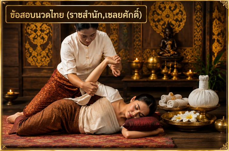 ข้อสอบนวดไทย (ราชสำนัก,เชลยศักดิ์)